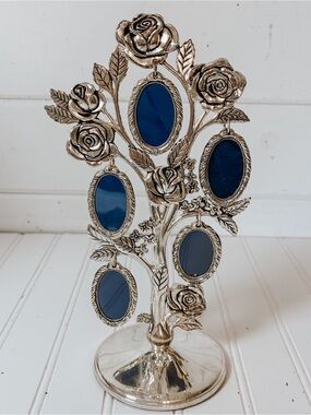 Vintage Godinger Victorian Silver Plated Photo Tree Rose NIB
